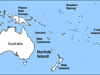 Norfolk Island Australia Map